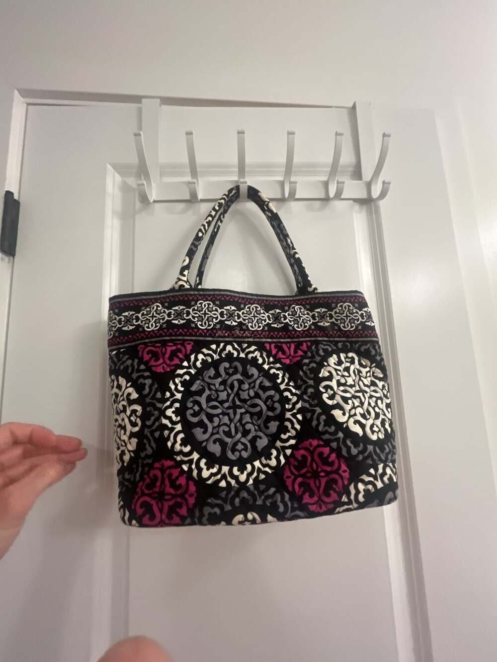 Vera Bradley Bag Purse Small Retired Winter 2013 Pattern Canterberry Magenta Bag